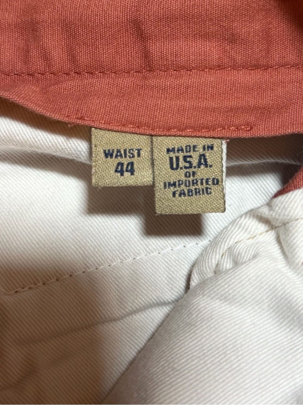 Bills Khakis M2 Classic Fit Pants Mens 44x30 Salmon Nantucket Red Made in USA - Picture 5 of 6